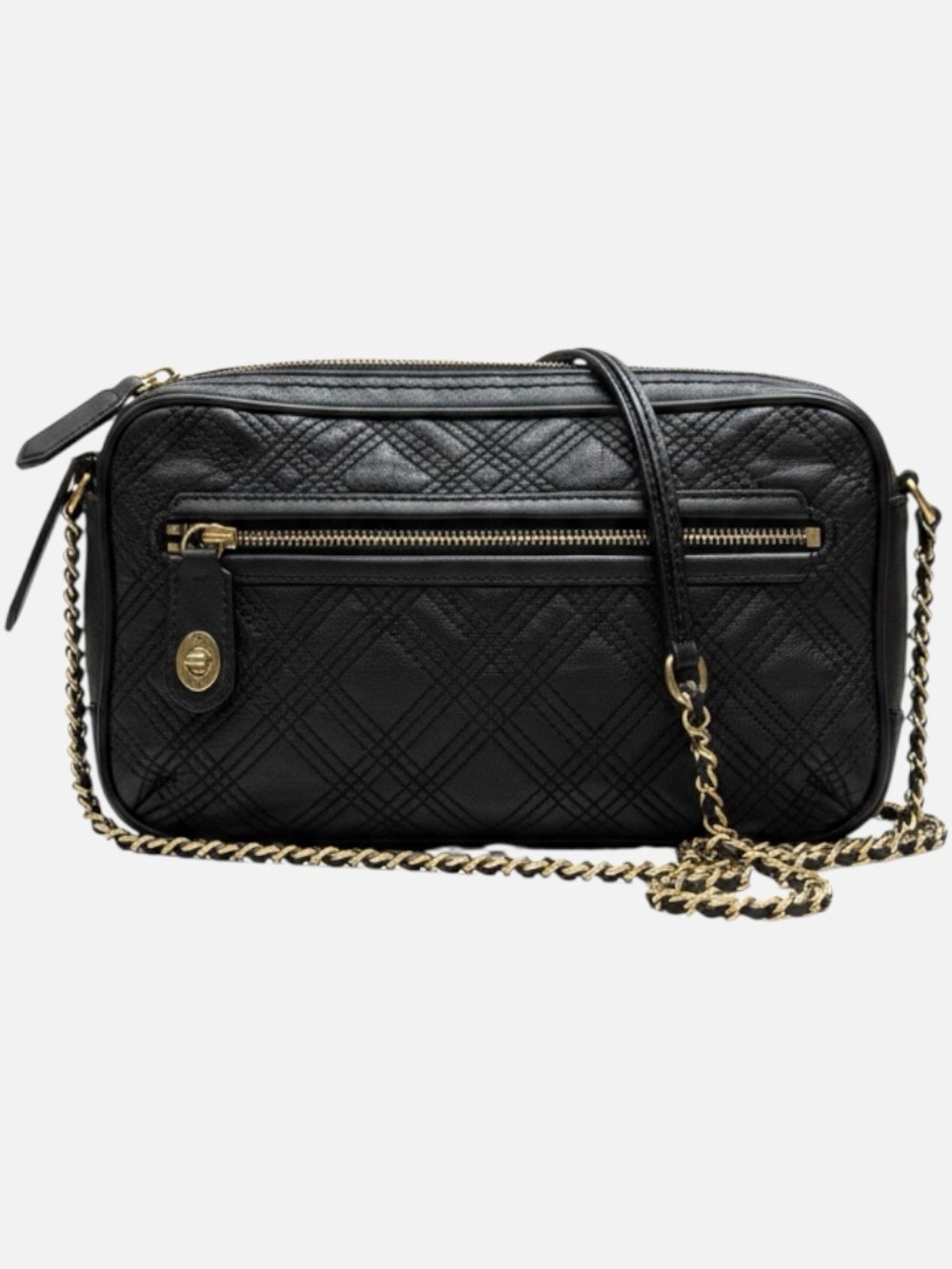 Coach Poppy Quilted Black Leather Crossbody/Shoulder Bag B1369-25079 Archived